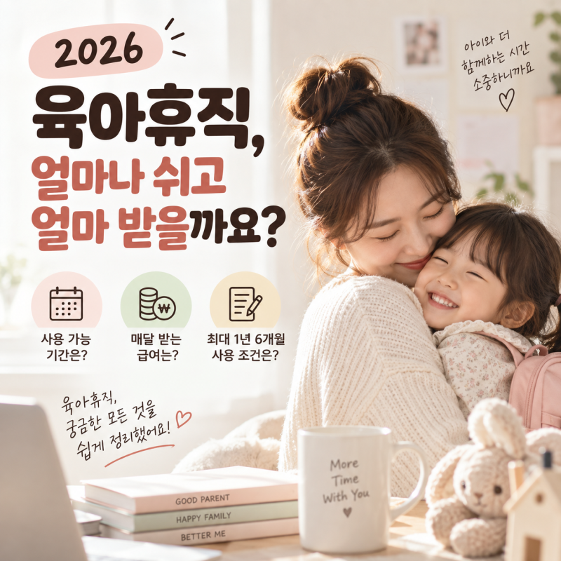 2026 육아휴직 급여 얼마 받을까?｜기간별 지급액·통상임금·계산기 총정리