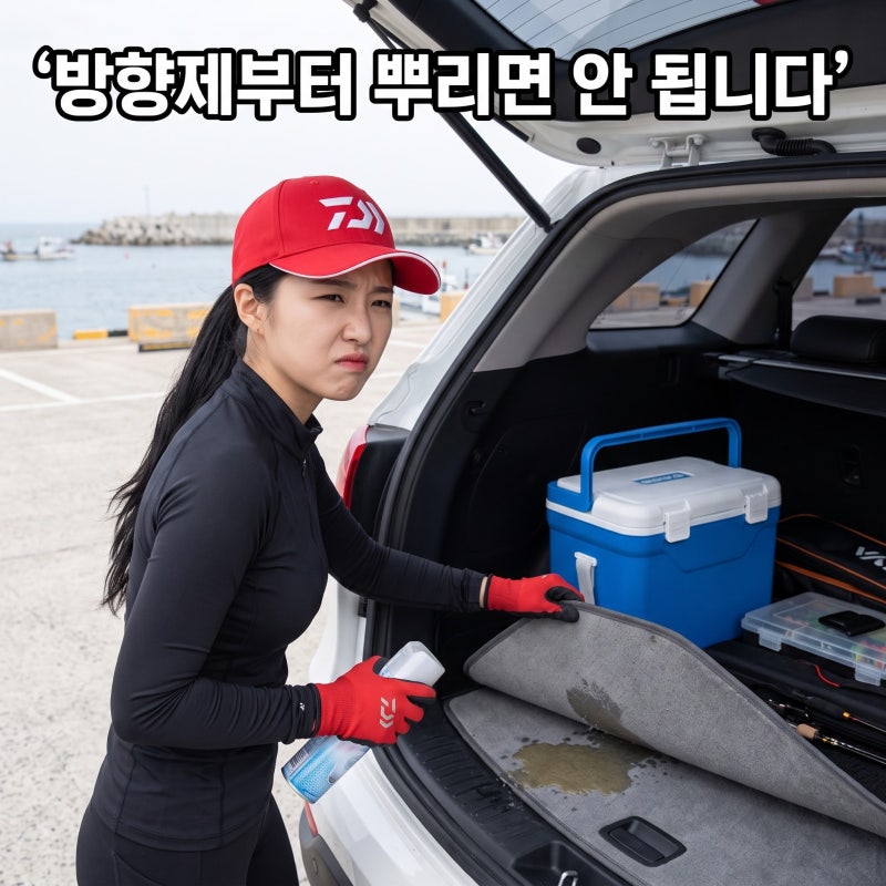 차량냄새제거, 방향제부터 뿌리면 안 되는 이유｜출조 후 트렁크 비린내 제거 해결법