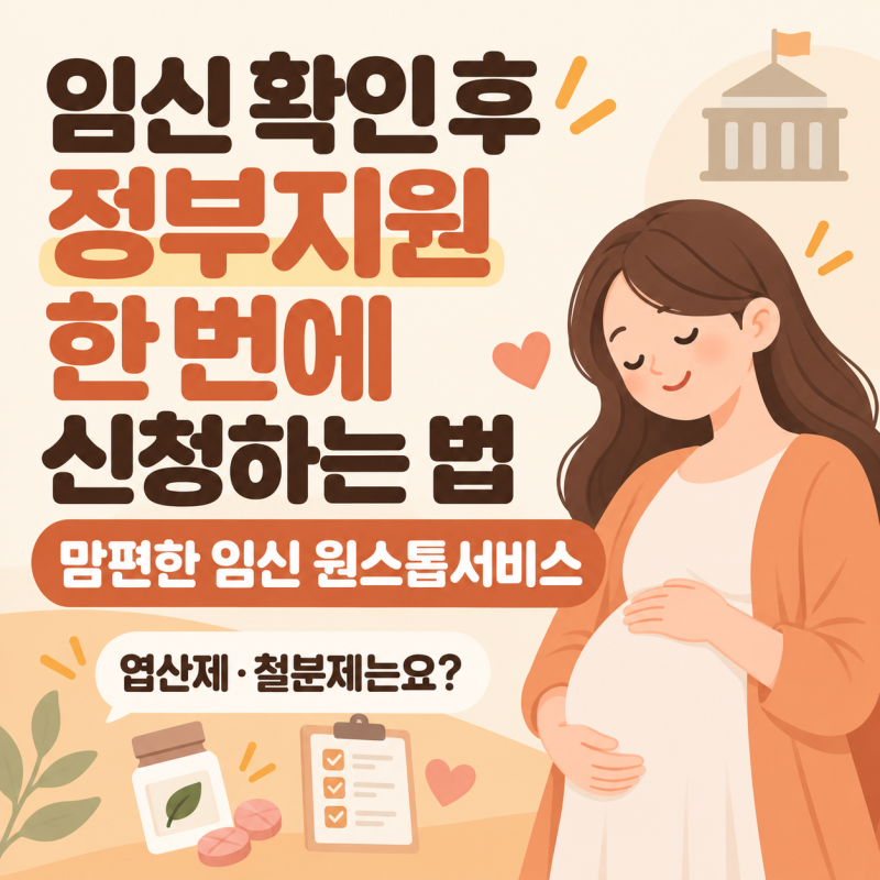 임신 확인 후 정부지원 한 번에 신청하는 법, 맘편한 임신 원스톱서비스
