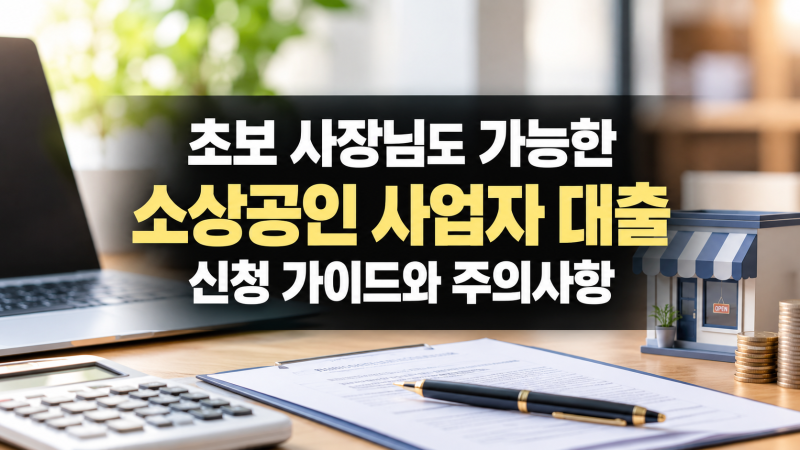 초보 사장님도 가능한 소상공인 사업자 대출 신청 가이드와 주의사항