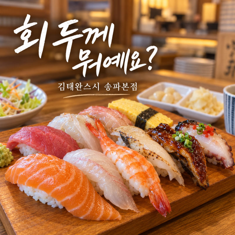 송파나루역 맛집 김태완스시 송파본점, 혼밥으로 즐긴 프리미엄 초밥