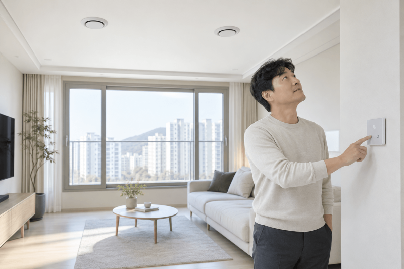 아파트 전열교환기 사용법｜창문 안 열어도 될까?