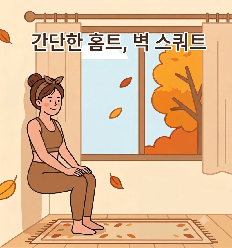 간단한 홈트, 벽 스쿼트