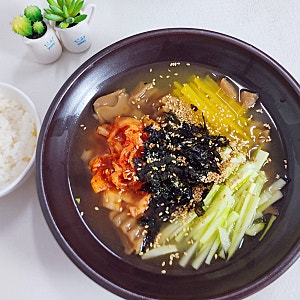 냉면육수 도토리 묵사발 만들기, 묵밥 레시피 냉묵밥 육수 묵사발 칼로리