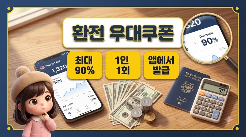 원달러 환율 환전 우대쿠폰(할인쿠폰) 적용 방법
