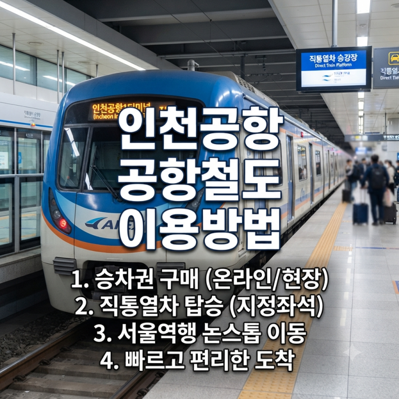 인천공항 직통열차 예약 방법｜AREX 요금·시간표 정리