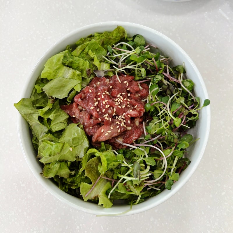 와마트 한우육회 사서 육회비빔밥 만들기, 소스 조합 후기