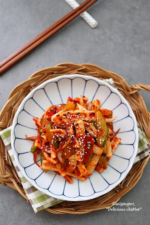 오징어무침 레시피 쫄깃 아삭한 무침요리 오징어오이무침 한접시