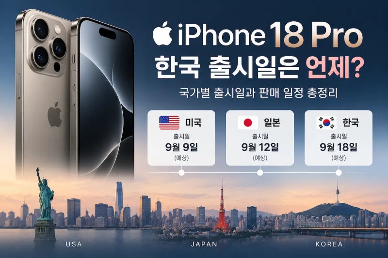 아이폰18 Pro 한국 출시일 언제? 1차 출시국·사전예약·판매일정