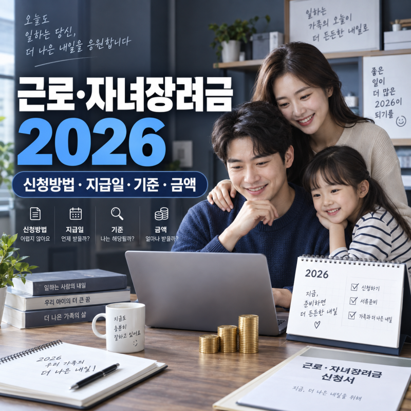 근로 자녀장려금 2026 신청방법 총정리｜지급일·기준·금액 확인