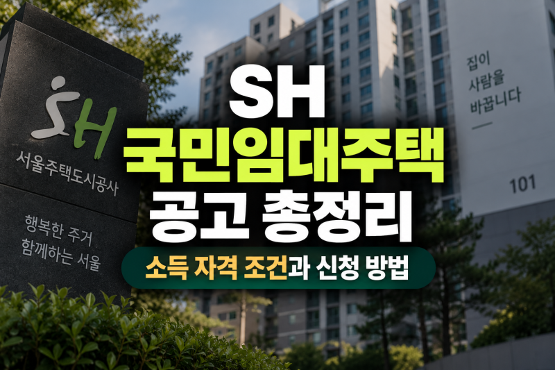 SH 국민임대주택 청약 자격과 소득 기준: 거주기간 및 경쟁률 낮추는 법