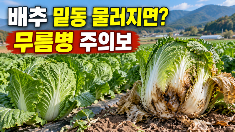 김장배추 밑동이 물러진다면? 9월 배추 무름병 꼭 확인하세요
