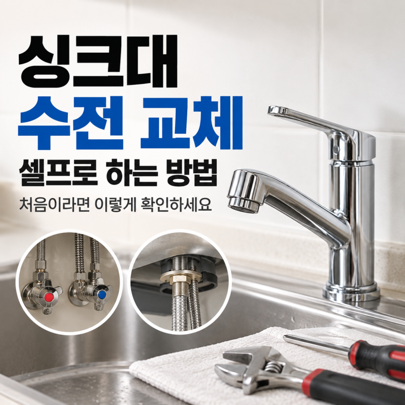 싱크대 수전 교체 하나로 주방 분위기 반전! 실패 없는 셀프 교체 완벽 정리