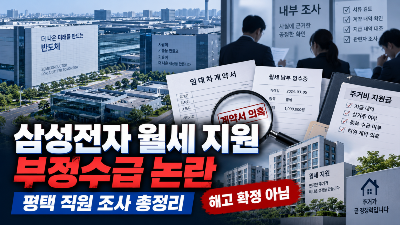 삼성전자 월세 지원 부정수급 논란, 정말 해고될까? 평택 직원 조사 총정리