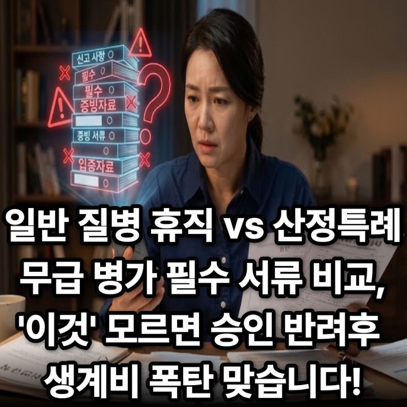 투병으로 당장 출근 못 해 막막한 산정특례 근로자 주목! 퇴사 없이 병가 100% 승인받는 법 중....