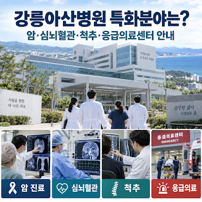 강릉아산병원 특화분야는?｜암·심뇌혈관·척추·응급의료센터 안내