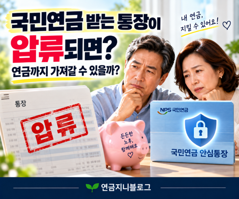 국민연금 받는 통장이 압류되면? 연금까지 가져갈 수 있을까｜국민연금 안심통장 총정리