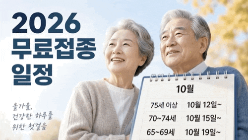 2026 65세 이상 독감 예방접종｜무료백신 vs 고용량 백신 차이·접종 일정