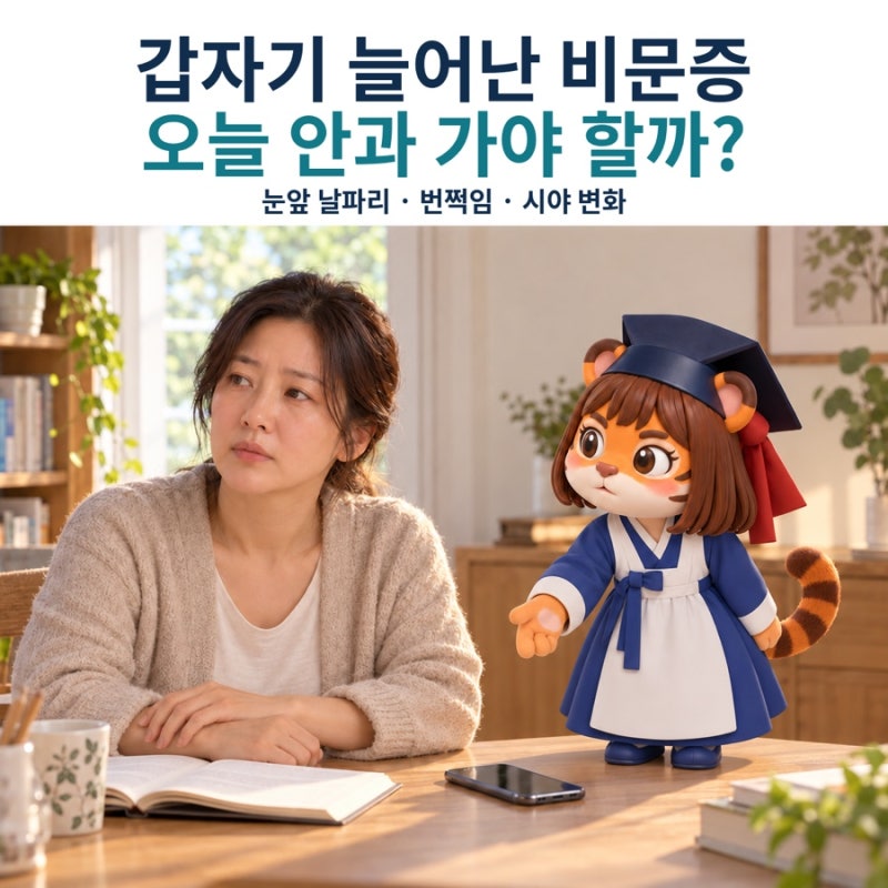 비문증이 갑자기 늘었어요｜눈앞 날파리, 오늘 안과에 가야 할까요?
