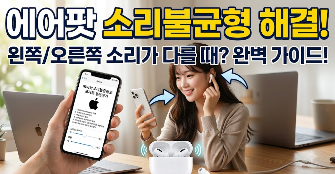 에어팟 한쪽만 소리 작아졌다? AS 맡기기 전에 이것부터 해보세요