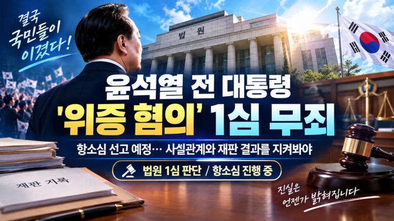 윤석열 전 대통령 1심 무죄선고, 국민들이 이겼다