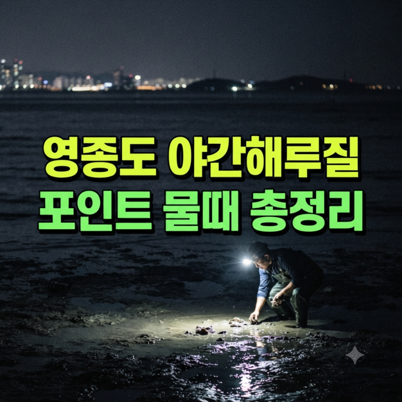 영종도 야간해루질 포인트와 물때 확인법