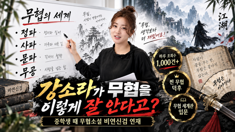 강소라가 무협을 이렇게 잘 안다고? 중학생 때 ‘비연신검’ 연재한 진짜 무협 덕후