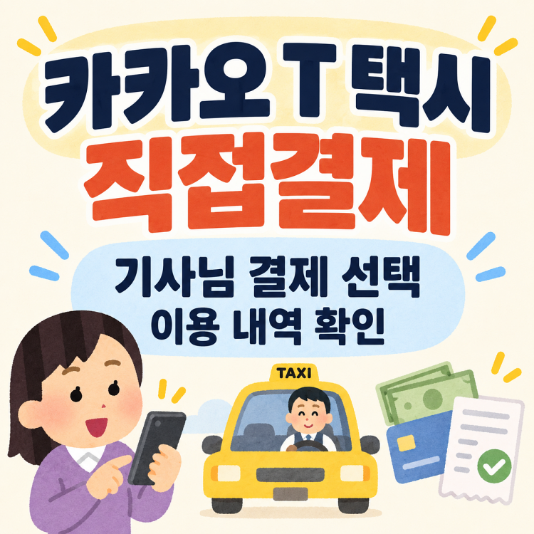 카카오택시 직접결제 어떻게 할까? 일반 호출 결제와 영수증 확인 방법