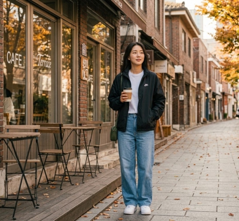 나이키 바람막이, 가을 데일리룩에 잘 어울리는 코디와 사이즈 고르는 법