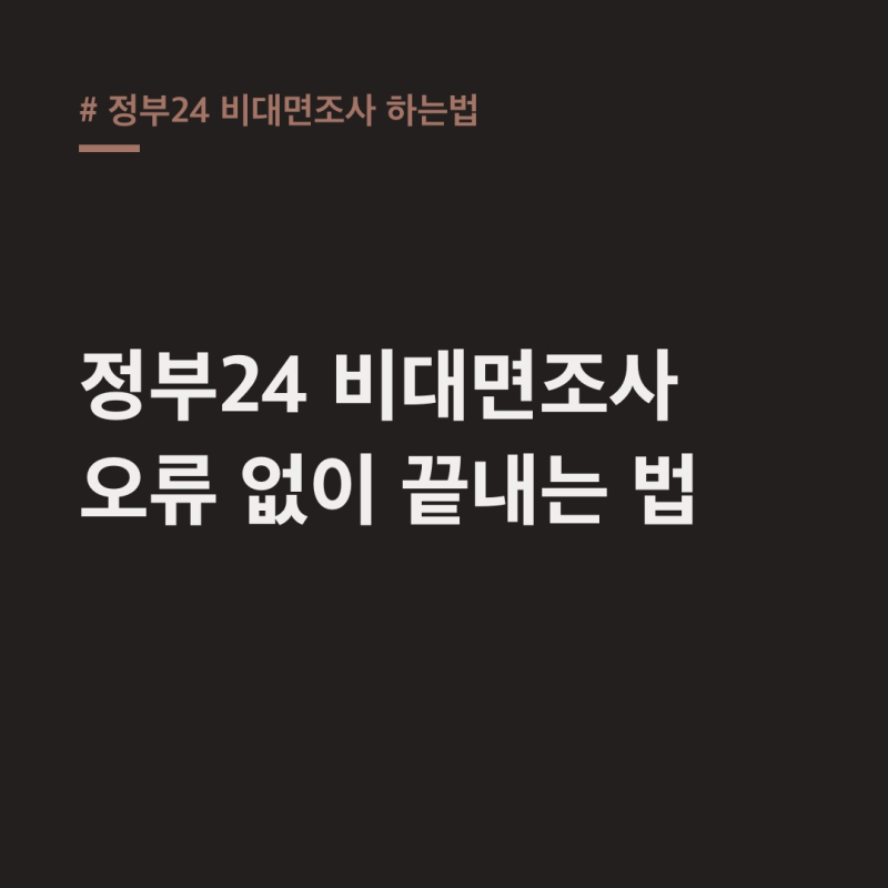 정부24 비대면조사 하는법, 위치 오류 해결 및 기간 총정리