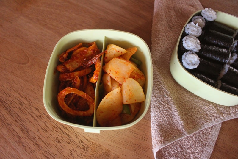 가을 소풍도시락 충무김밥 만들기 오징어무침 레시피
