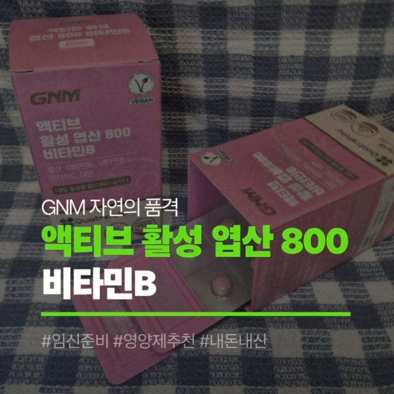 임신준비, GNM 자연의 품격 액티브 활성엽산 내돈내산 후기