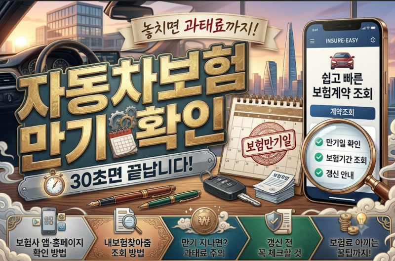 자동차보험 만기 확인 방법부터 과태료·갱신 할인 꿀팁 총정리