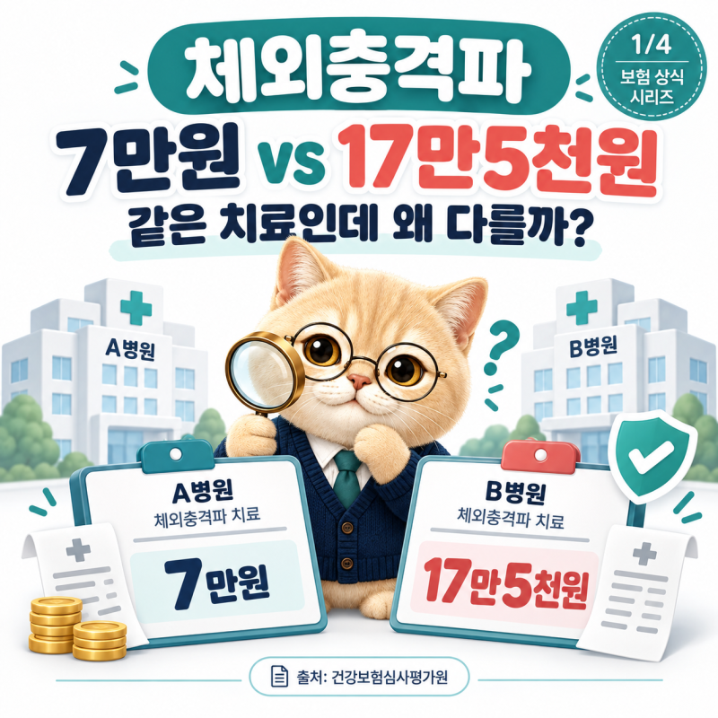 체외충격파 7만원 vs 17만5천원, 비급여 체외충격파·증식치료 병원비 얼마나 다를까?