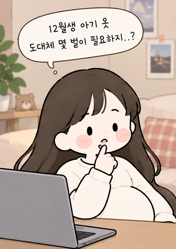 12월생 아기, 겨울 신생아 옷은 몇 벌 필요할까?｜아직 하나도 감이 안 와ㅠㅠㅠㅠ