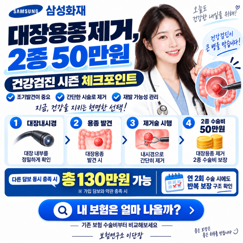 건강검진 최강의 삼성화재 1~5종 수술비