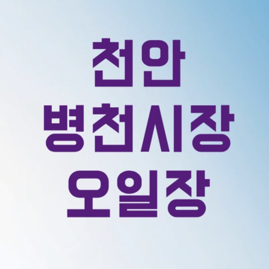 50대 공인중개사가 정리한 천안 병천시장 오일장 장날 날짜 3초 만에 조회하는 법