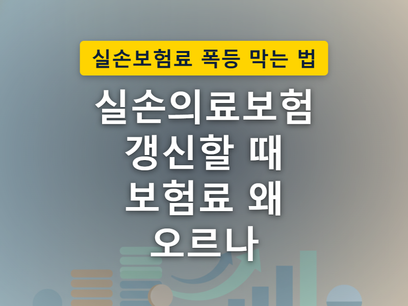 실손보험 갱신 이유 (세대비교, 손해율)