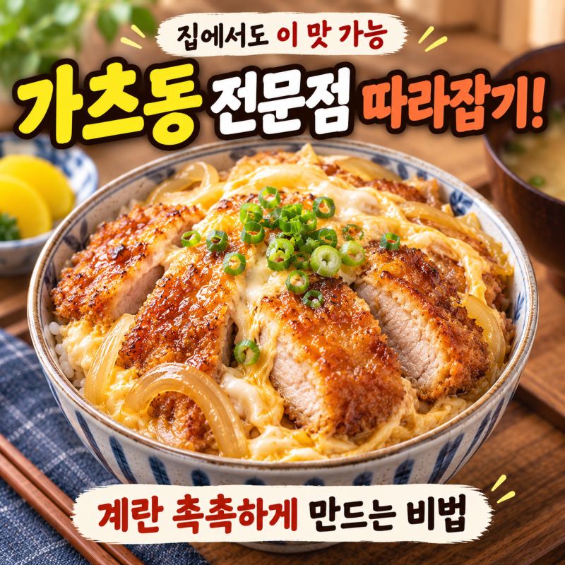 가츠동 만들기, 소스 비율부터 계란 촉촉하게 익히는 일본식 돈까스덮밥 레시피