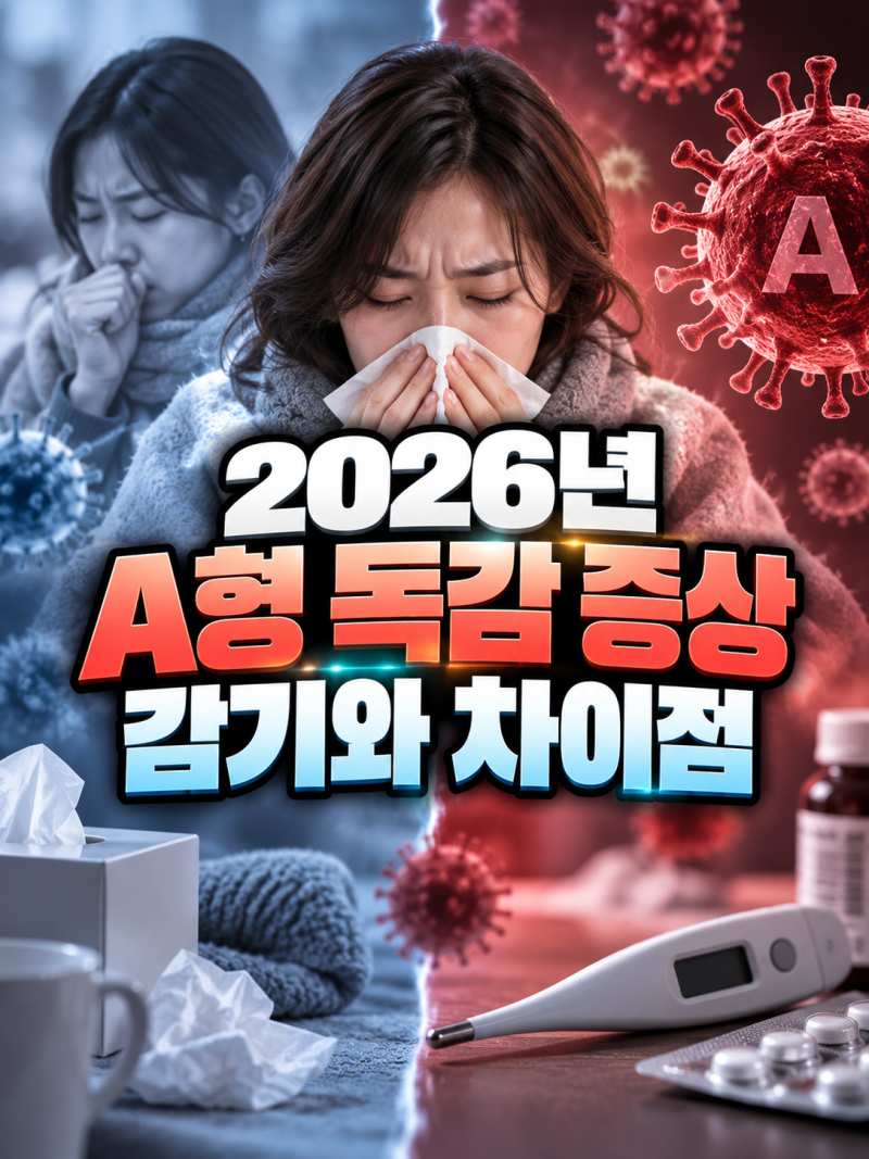2026년 A형 독감 증상 감기와 차이점 5가지 전염 기간 격리 기준 총정리