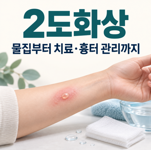 2도화상 물집 터뜨려도 될까? 치료 기간과 흉터 관리까지