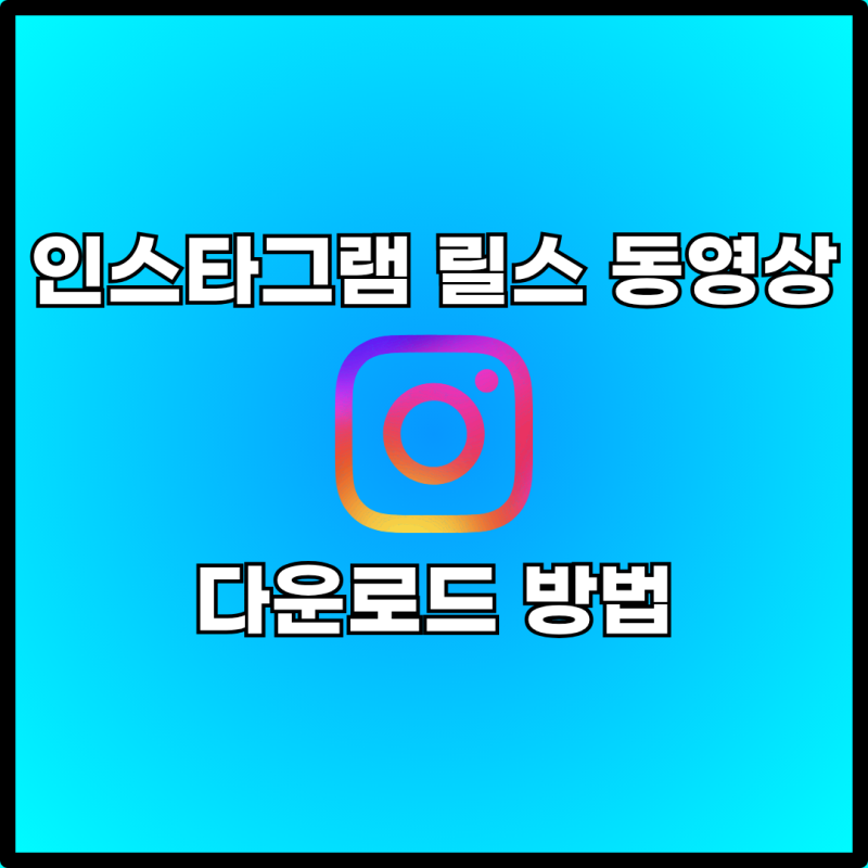 인스타그램 릴스 동영상 다운로드 방법 2가지 (자체 저장 VS 워터마크 없이 저장)