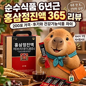 순수식품 6년근 홍삼정진액 365 리뷰｜200포 가격·후기와 건강기능식품 차이