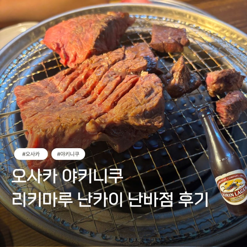 [오사카] 오사카 야키니쿠 리키마루 난카이 난바점에서 배터지게 먹부림