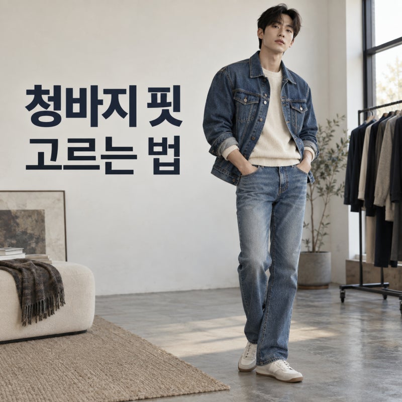 같은 남자청바지종류라도 워싱, 핏에 따라 달라지는 데님팬츠코디