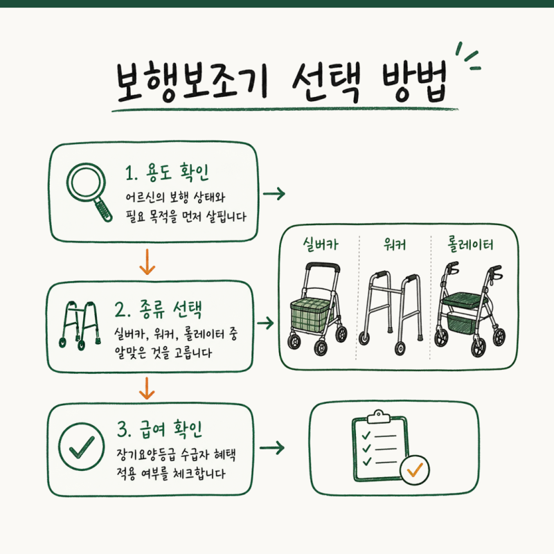보행보조기(성인용보행기) 종류와 급여 적용 기준