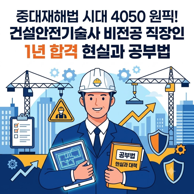 중대재해법 시대 4050 원픽! 건설안전기술사 비전공 직장인 1년 합격 현실과 공부법 총정리