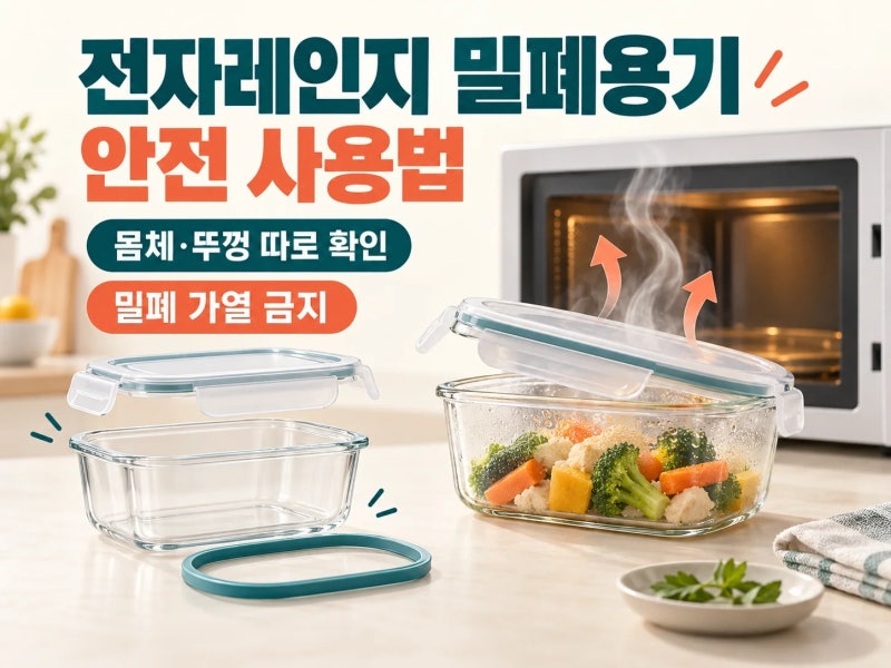 전자레인지 돌리기 전이라면 전자레인지용 밀폐용기는 뚜껑까지 정말 돌려도 될까? (+ 냄새 ....