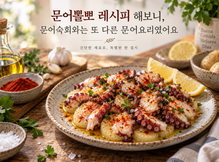 문어뽈뽀 레시피 해보니, 문어숙회와는 또 다른 문어요리였어요