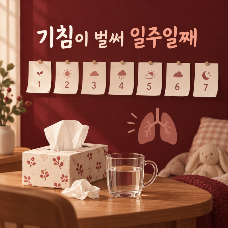 감기인 줄 알았는데 기침이 일주일째, 마이코플라즈마 폐렴을 의심할 장면
